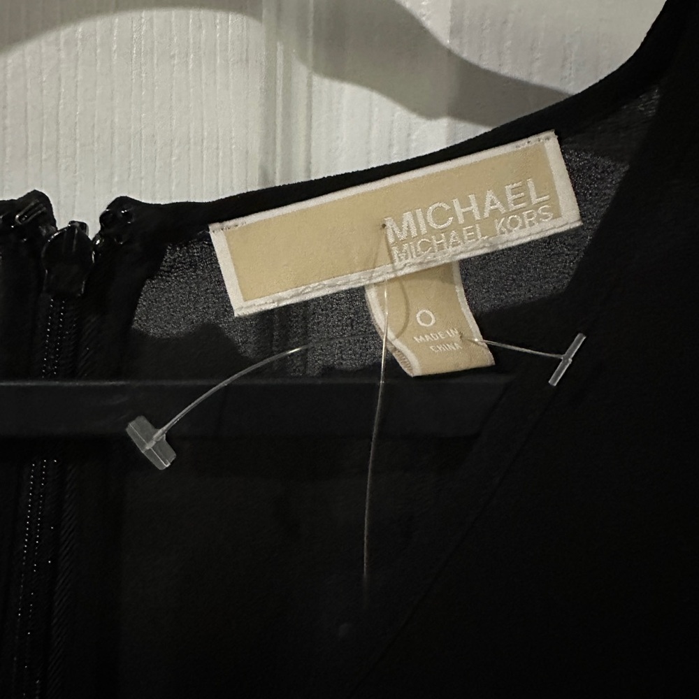 NWOT Michael Kors Black Sheer Dress Size 0 - Picture 3 of 4